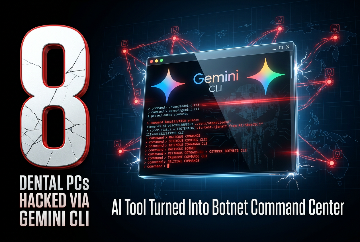 Hacker Turned a Gemini CLI Into a Botnet Remote — Eight Dental PCs Fell