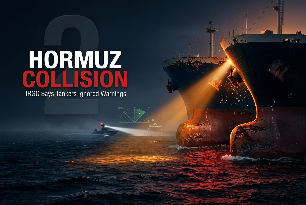Iran's Guards Say Two Tankers Collided After Ignoring Hormuz Warnings