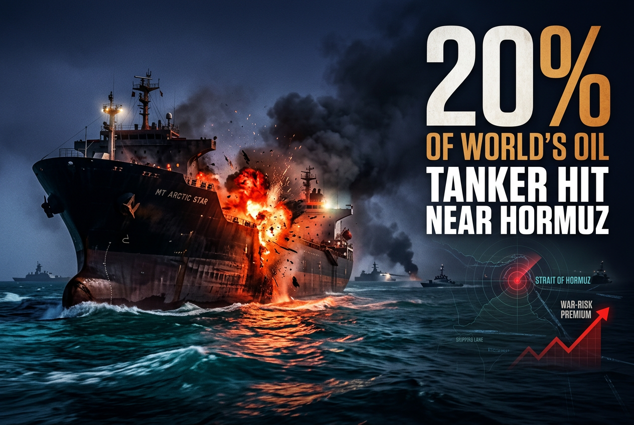 Tanker Hit Near Hormuz — The Insurance Market Just Repriced the Gulf