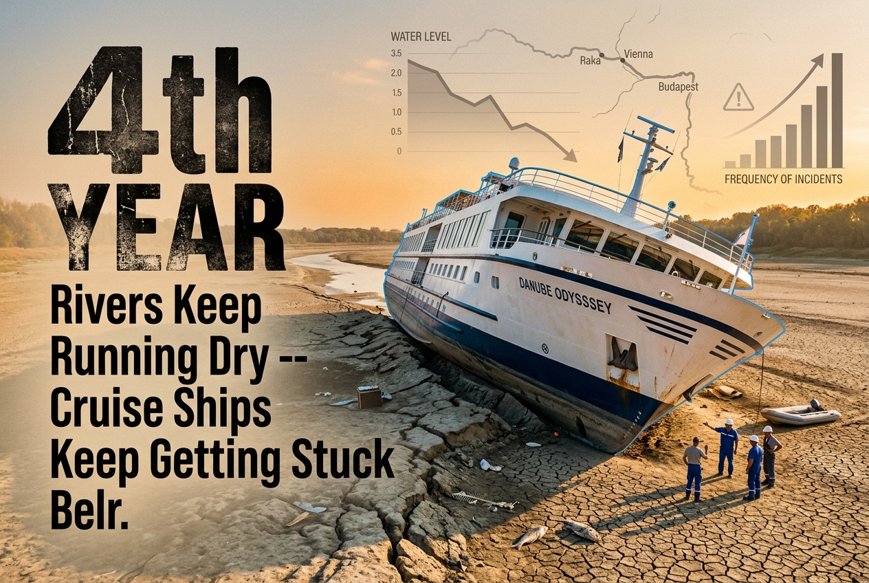 Rivers Are Running Dry Again, and This Time Cruise Ships Are Stuck in the Mud