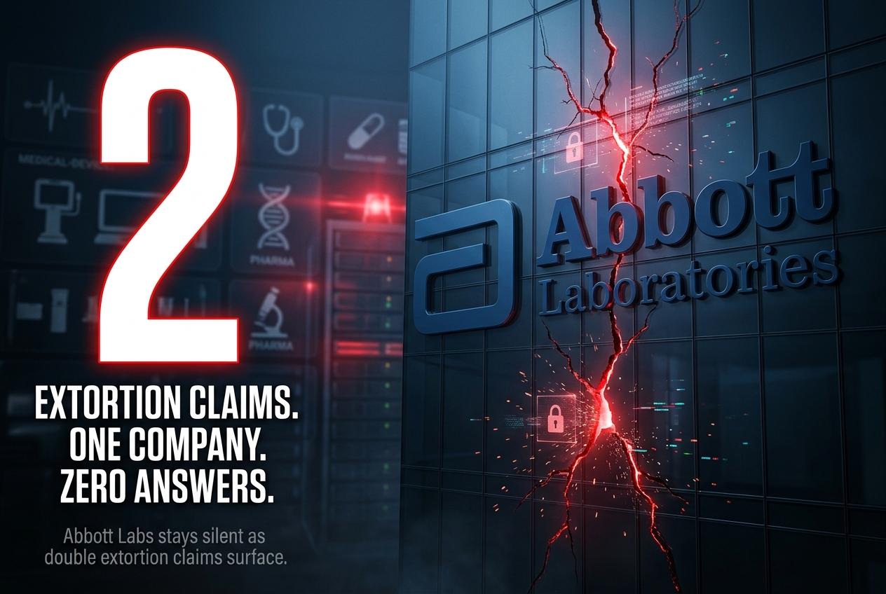 Abbott Labs is fighting two extortion fires at once — and won't say much