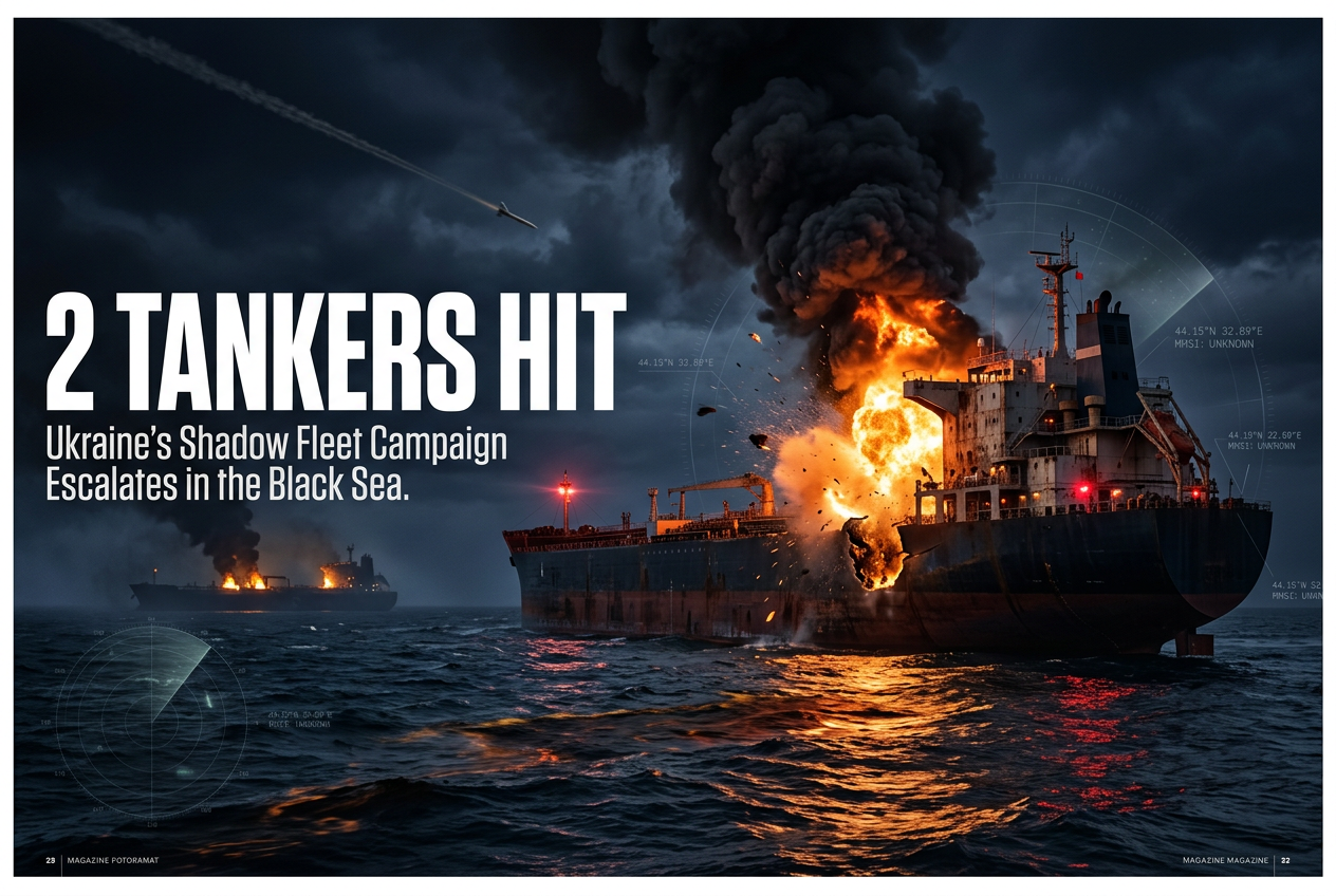 Ukraine Struck Two Russia-Linked Tankers in the Black Sea — Shadow Fleet Just Got Riskier
