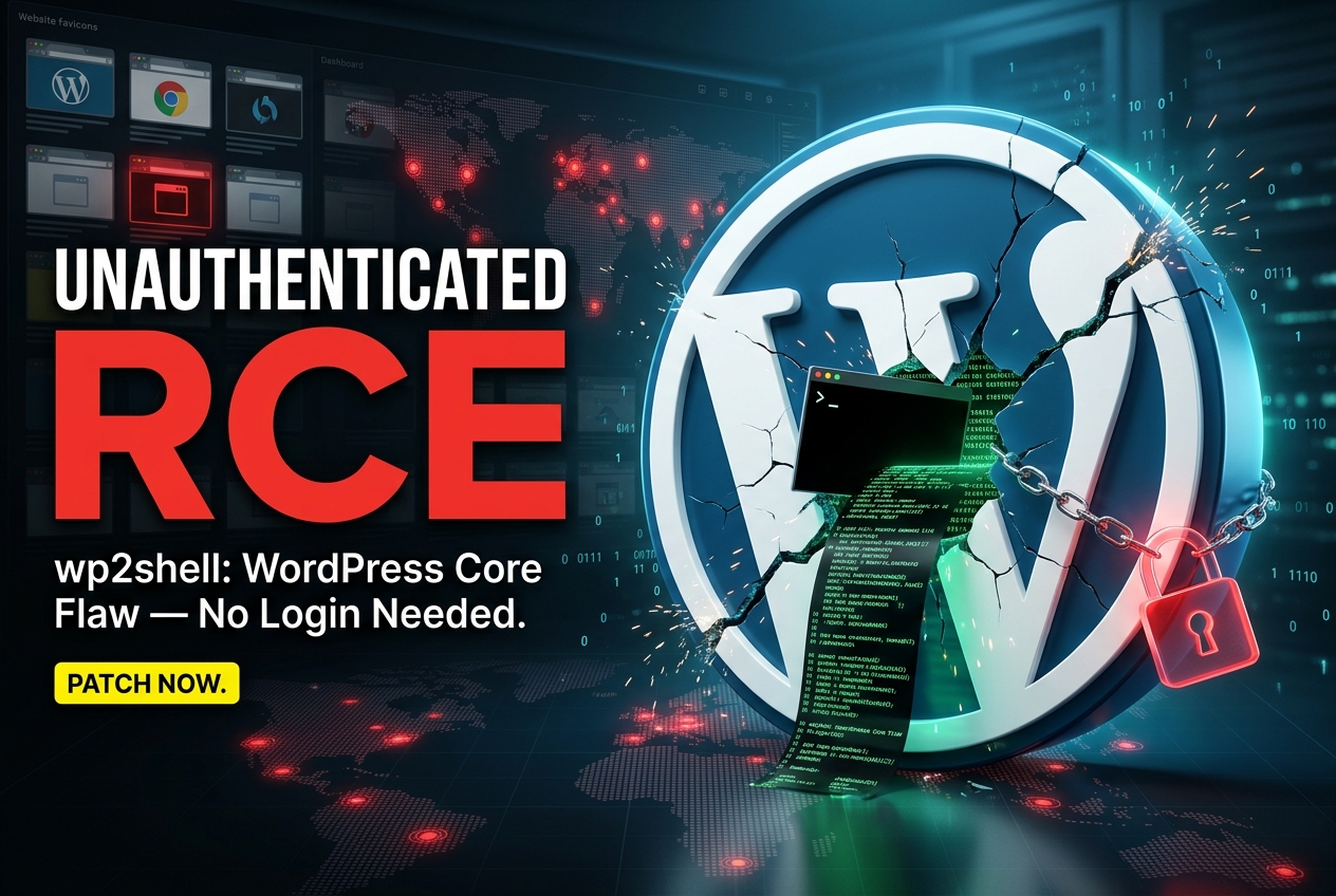 New wp2shell WordPress Core Flaw Lets Unauthenticated Attackers Run Code